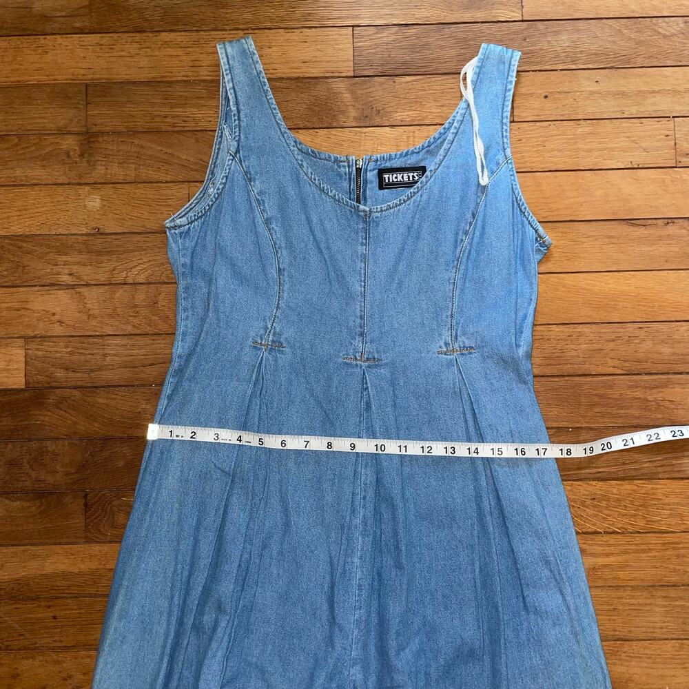 Vintage Tickets Clothing Balloon Wide Leg Denim Jumpsuit 90s Y2K Boho READ4SIZE - Picture 10 of 16